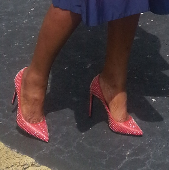 YSL Paris Studded Pointed-Toe Pump, red/Silver - Picture 16 of 16